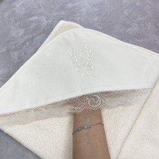 Махровая крыжма уголок на крещение Emilia