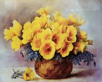 Алмазная мозаика на подрамнике Букет желтых тюльпанов размер 30х40 см