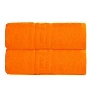 Махровий рушник Версаче 50 х 85 помаранчевий