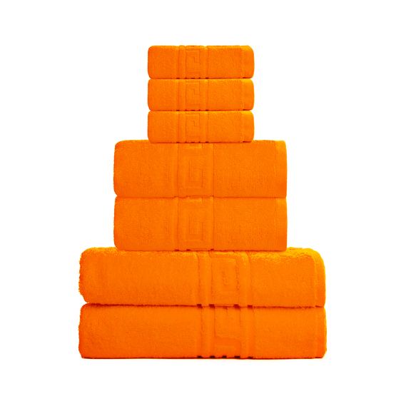 Махровое полотенце Версаче 50 х 85 оранжевое, Оранжевый, 50х85