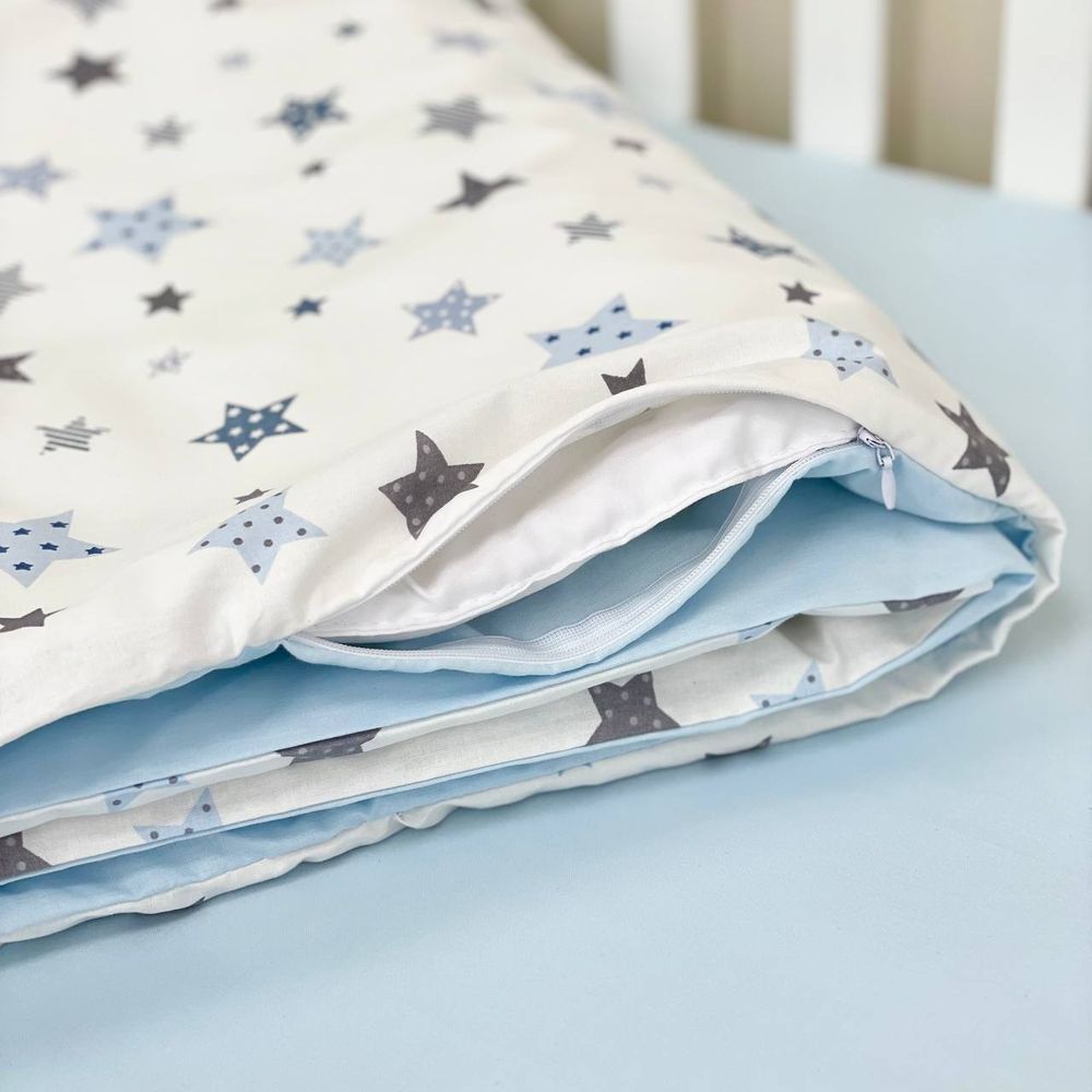 Сменный постельный комплект в кроватку для новорожденных Blue Star фото, цена, описание