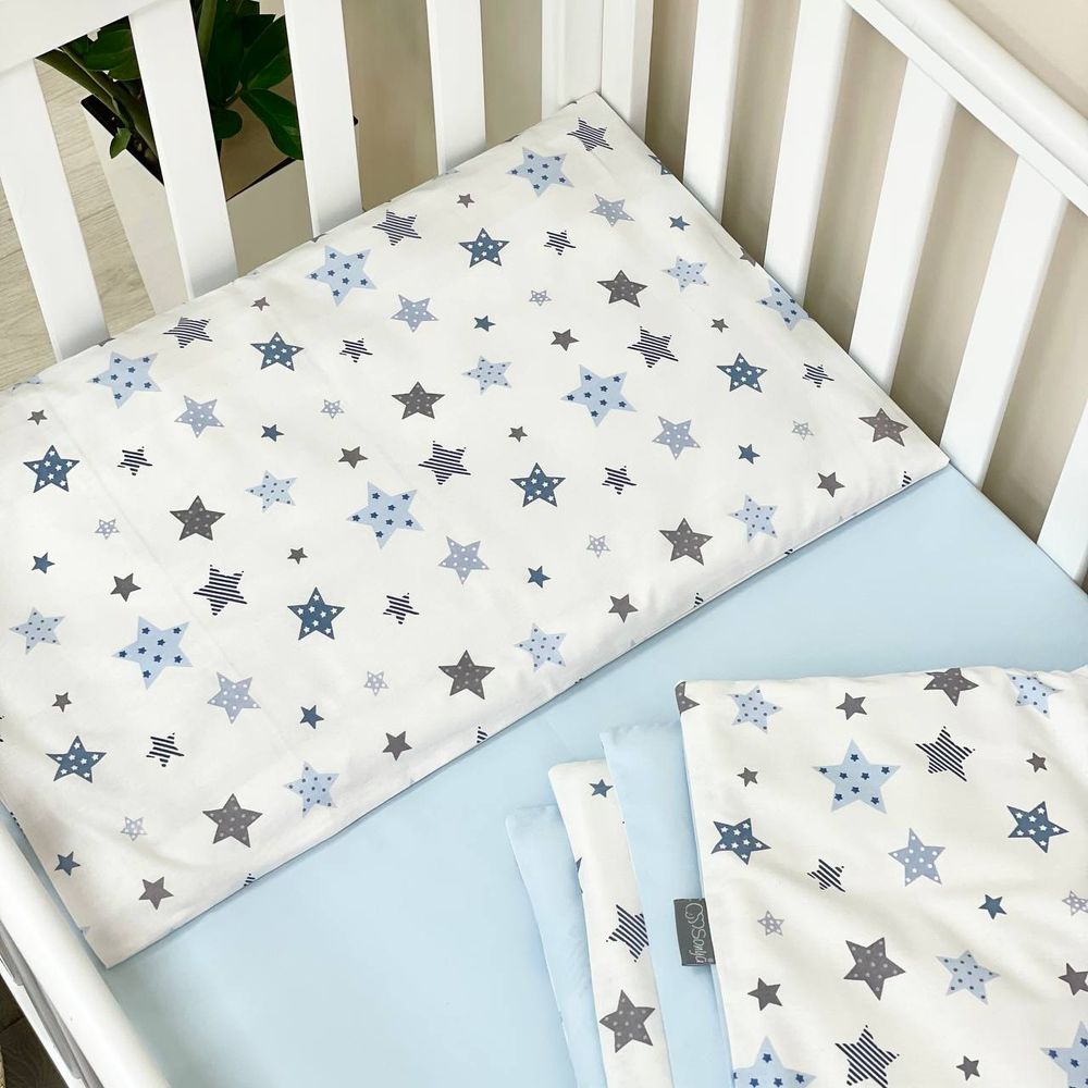 Змінний постільний комплект у ліжечко для новонароджених Blue Star фото, ціна, опис
