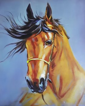 Набір для творчості зі стразами на підрамнику Портрет коня розмір 20х30 см
