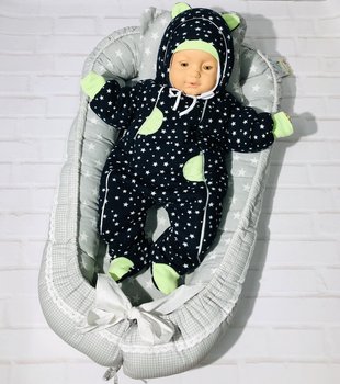 Утепленный комбинезон для новорожденного Звездное сияние с ушками + шапочка