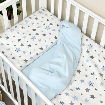 Змінний комплект постільної білизни у ліжечко для новонароджених Blue Star (підковдра, наволочка, простирадло)