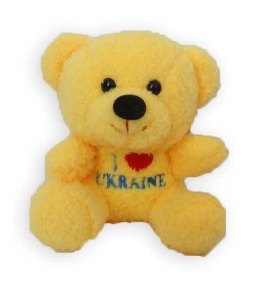 М'яка іграшка Ведмедик «I LOVE UKRAINE» 15 см, Бежевий, М'які іграшки ВЕДМЕДІ, до 60 см