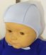 Домашня повсякденна тепла байкова шапочка на зав'язках 100% бавовна швами назовні для новонароджених шп 2 блакитна