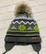 Дитяча в'язана шапка + шарф Скандинавський Орнамент, обхват голови 50 - 52 см, В*язка