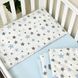 Змінний постільний комплект у ліжечко для новонароджених Blue Star, 90х110 см