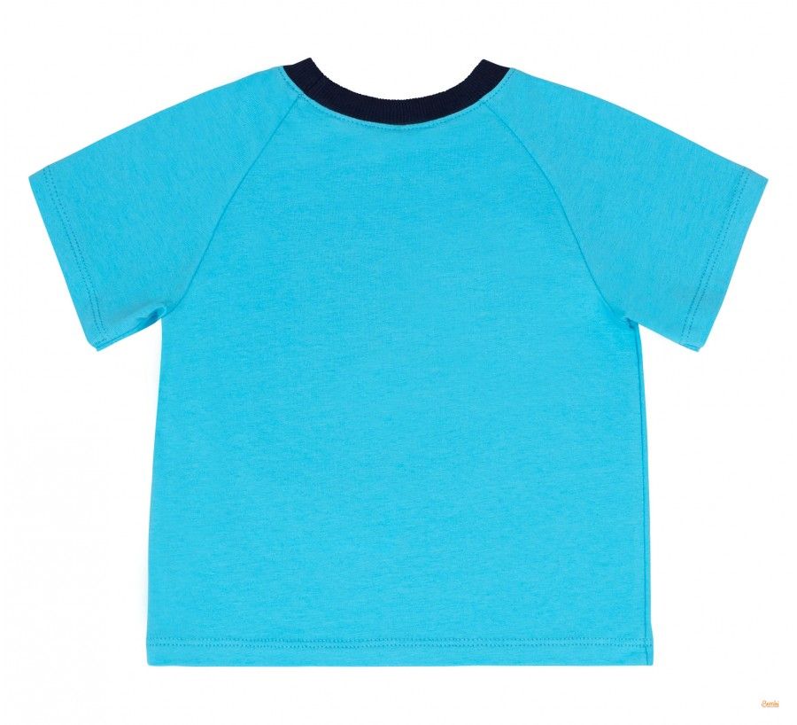 Костюм Surf cute футболка + шорти блакитні с синім, 92, Супрем, Костюм, комплект