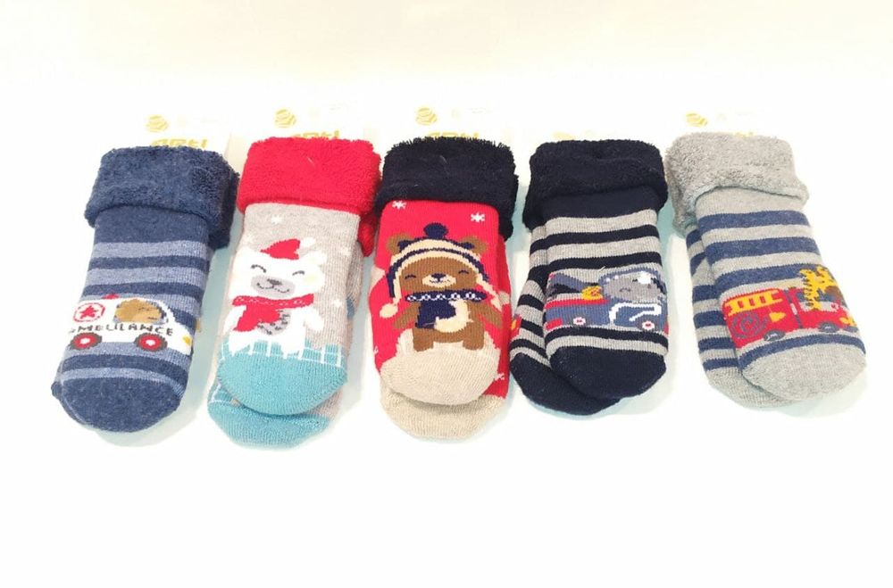 Махровые носочки для новорожденных Снежок 0-6 мес