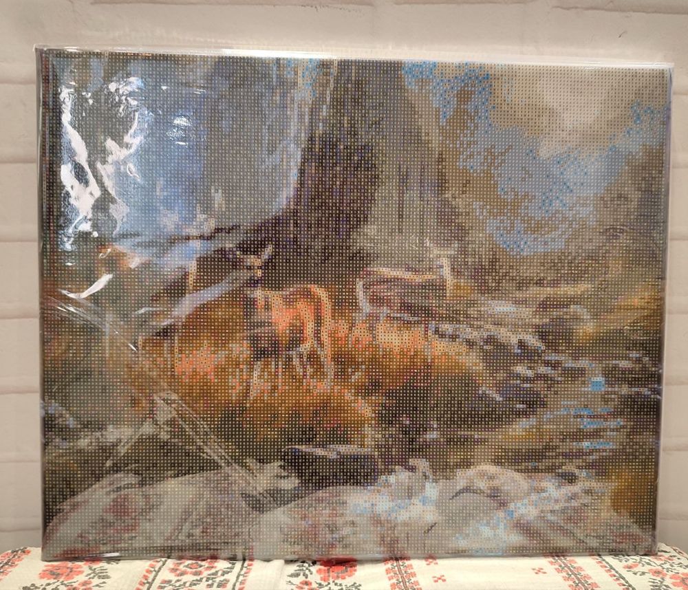 Картина стразами по номерам Пейзаж с подрамником №4 размер 40х50 см
