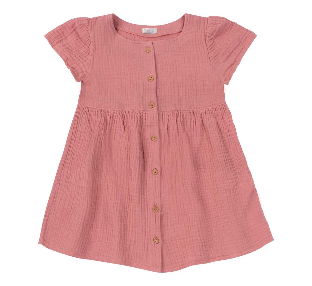 Дитяче літнє плаття Вікенд для дівчинки рожевий муслін, 80, Муслін