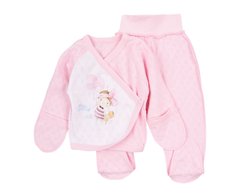 Комплект одежды для девочки Пчелка мультирипп, Светло-розовый, 62, Мультирипп