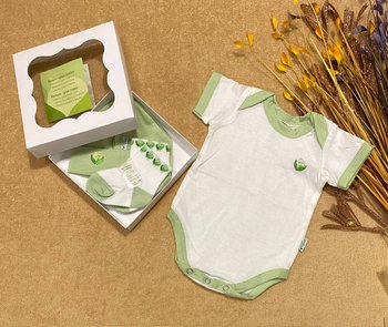 Набор GREEN ORGANIC боди, шапочка, носочки для новорожденных