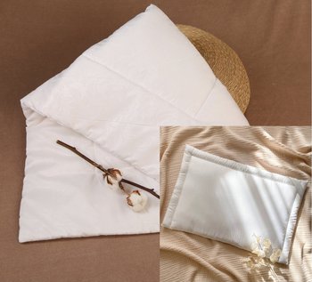 Детское одеяло и подушка в кроватку Соня, Белый, 90х110см, Одеяло с подушкой