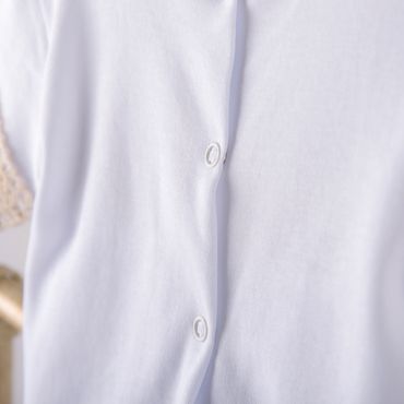 Літній хрестильний костюм Чарівний Янгол білий золото, 56, Інтерлок, Костюм, комплект, Для хлопчика