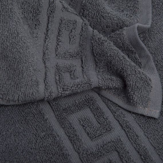 Махровое полотенце Версаче 50 х 85 темно - серое