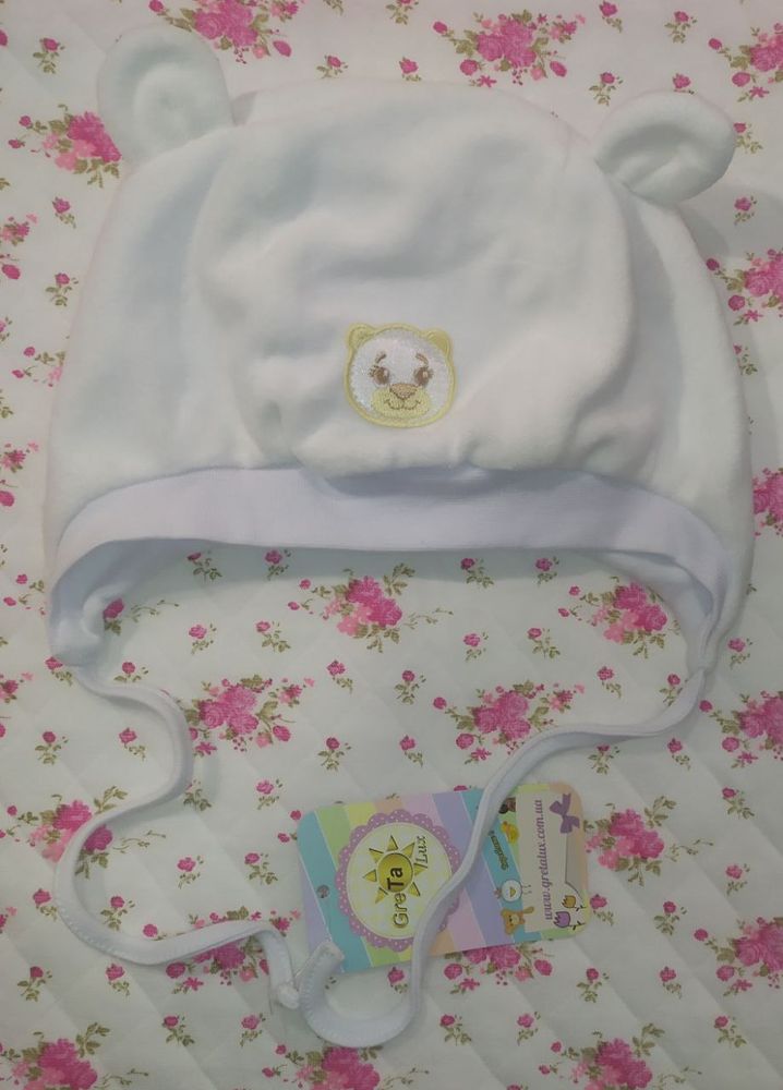 Велюрова шапочка УМКА для новонароджених