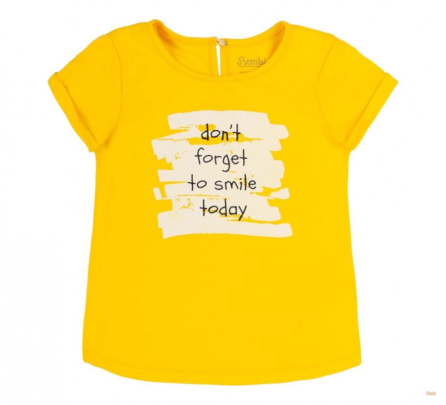 Дитяча футболка Smile Today для дівчинки супрем