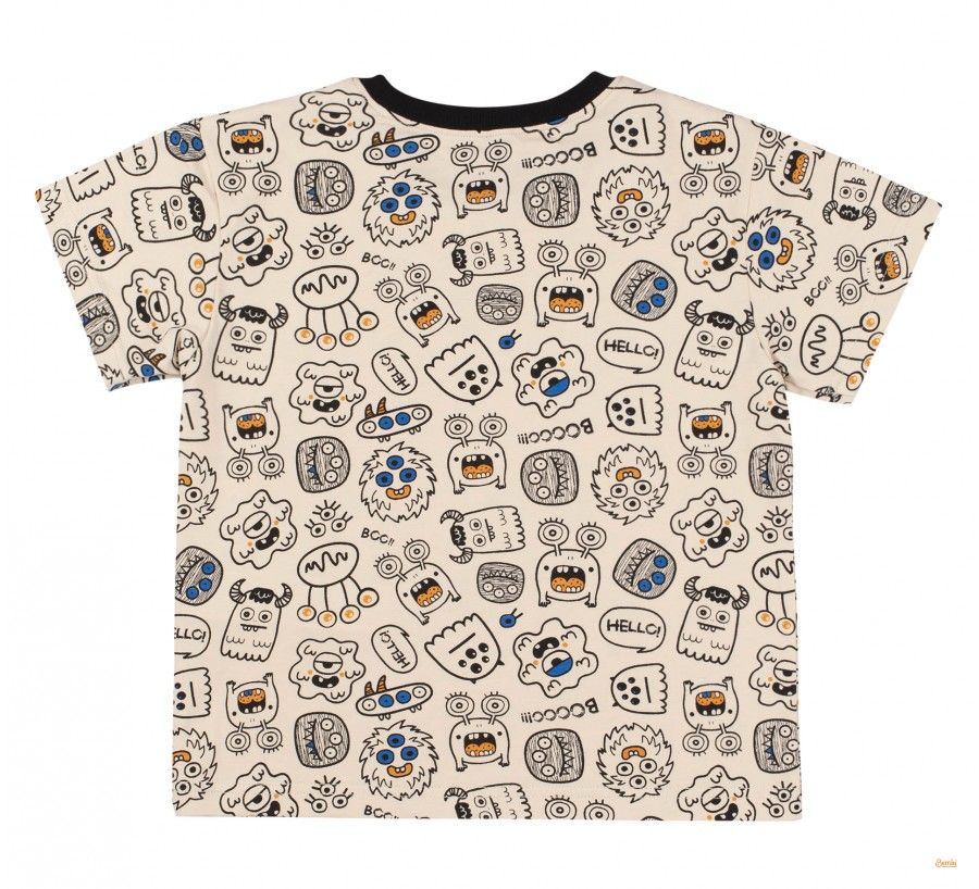 Детская футболка Веселі Монстрікі для мальчика супрем, 92, Супрем