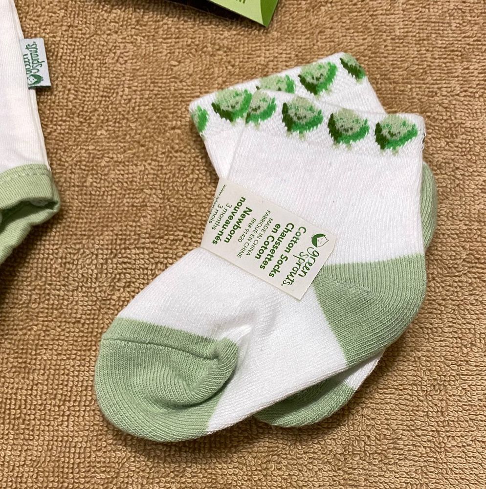 Набор GREEN ORGANIC боди, шапочка, носочки для новорожденных