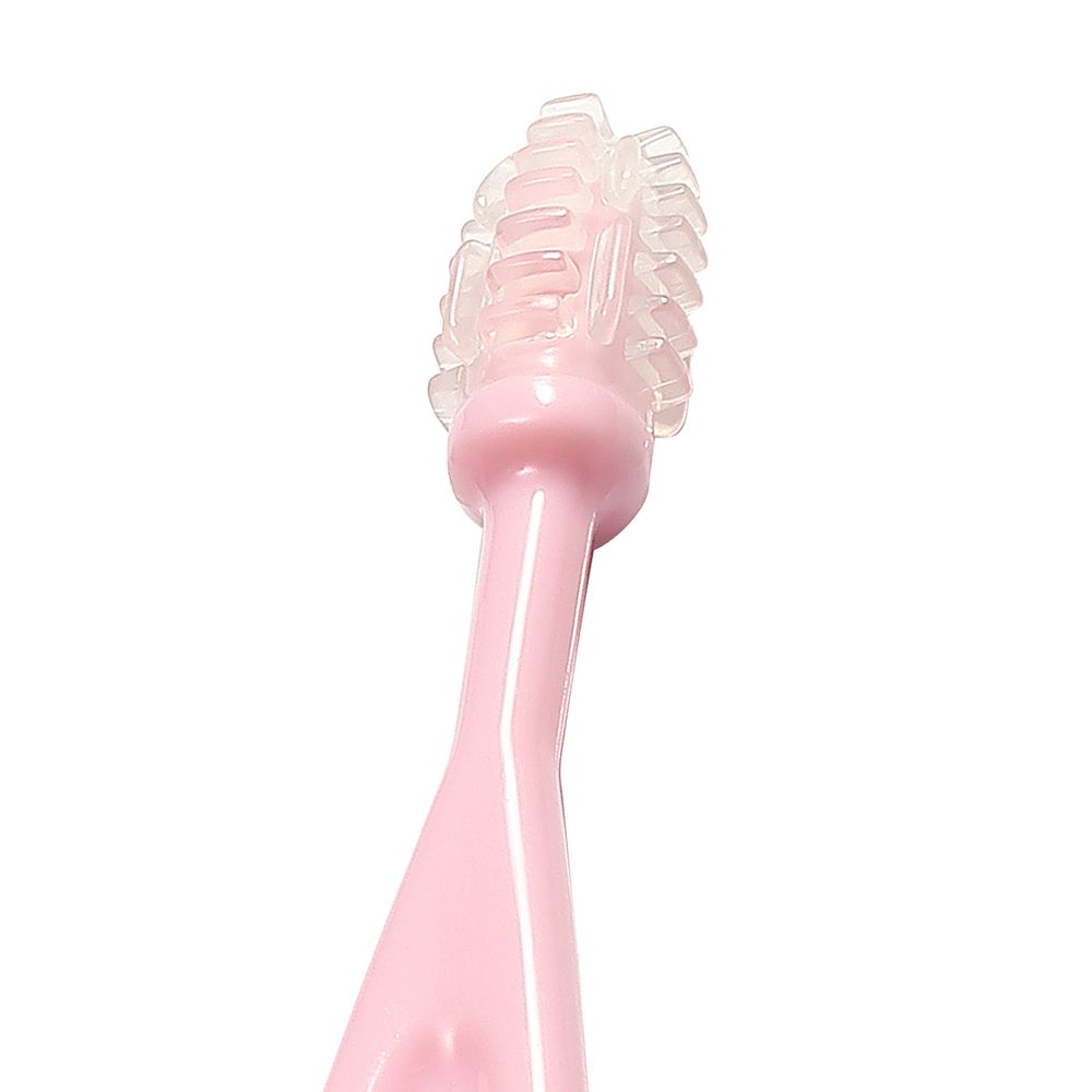 Набор зубных щеток Здоровые зубки розовый для новорожденных, Розовый