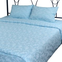 Комплект постельного белья Вензель голубой евро (50х70)