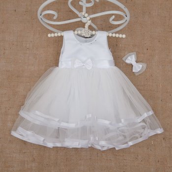 Святкова сукня з заколкою Оленка для дівчинки біла