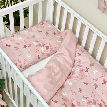 Змінний комплект постільної білизни у ліжечко для новонароджених Метелик (підковдра, наволочка, простирадло)