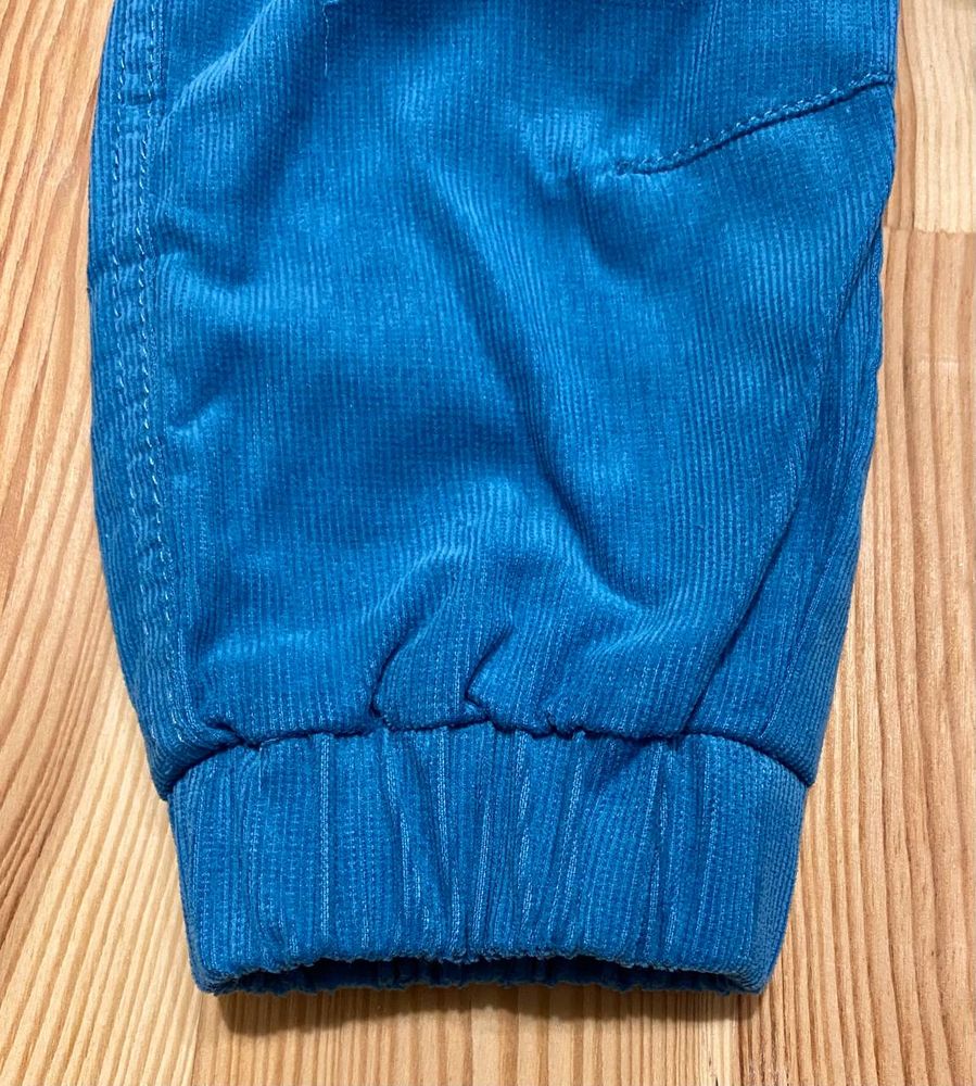 Полукомбинезон для малыша Монстрики голубой микровельвет на подкладке, 80, Микровельвет, Комбинезон