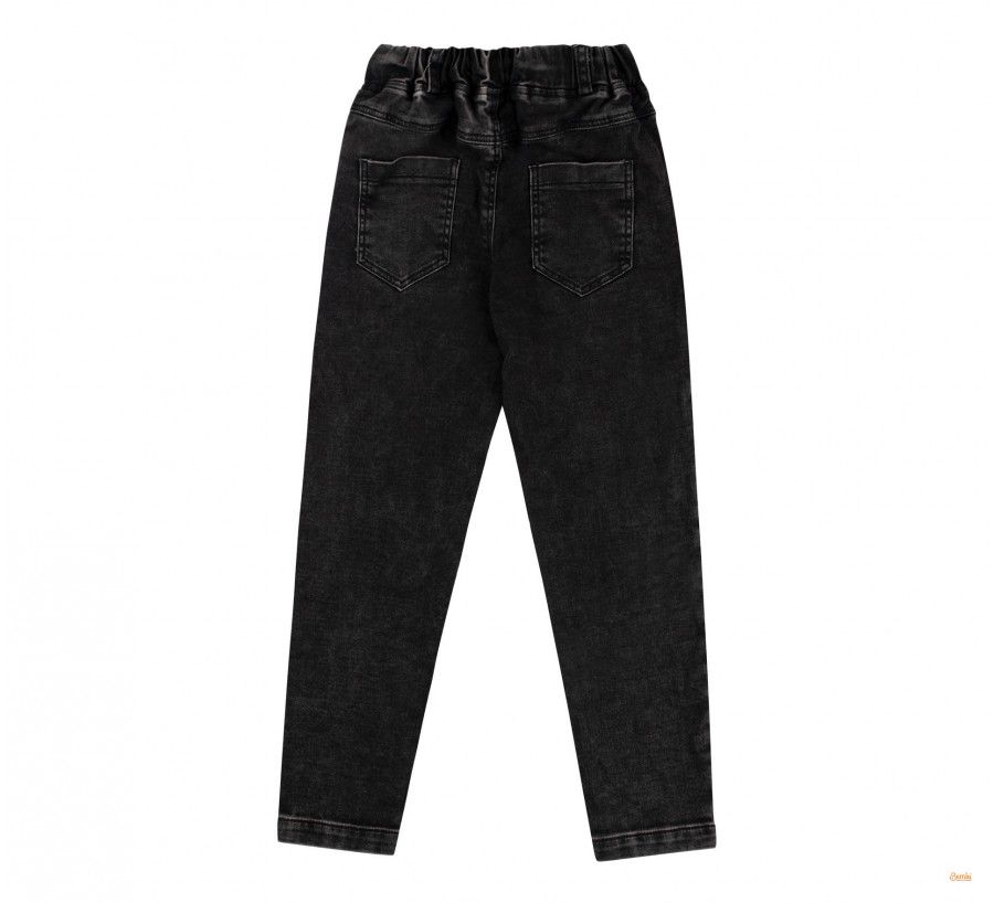 Штаны Универсал для малышей из трикотажной джинсовки черные