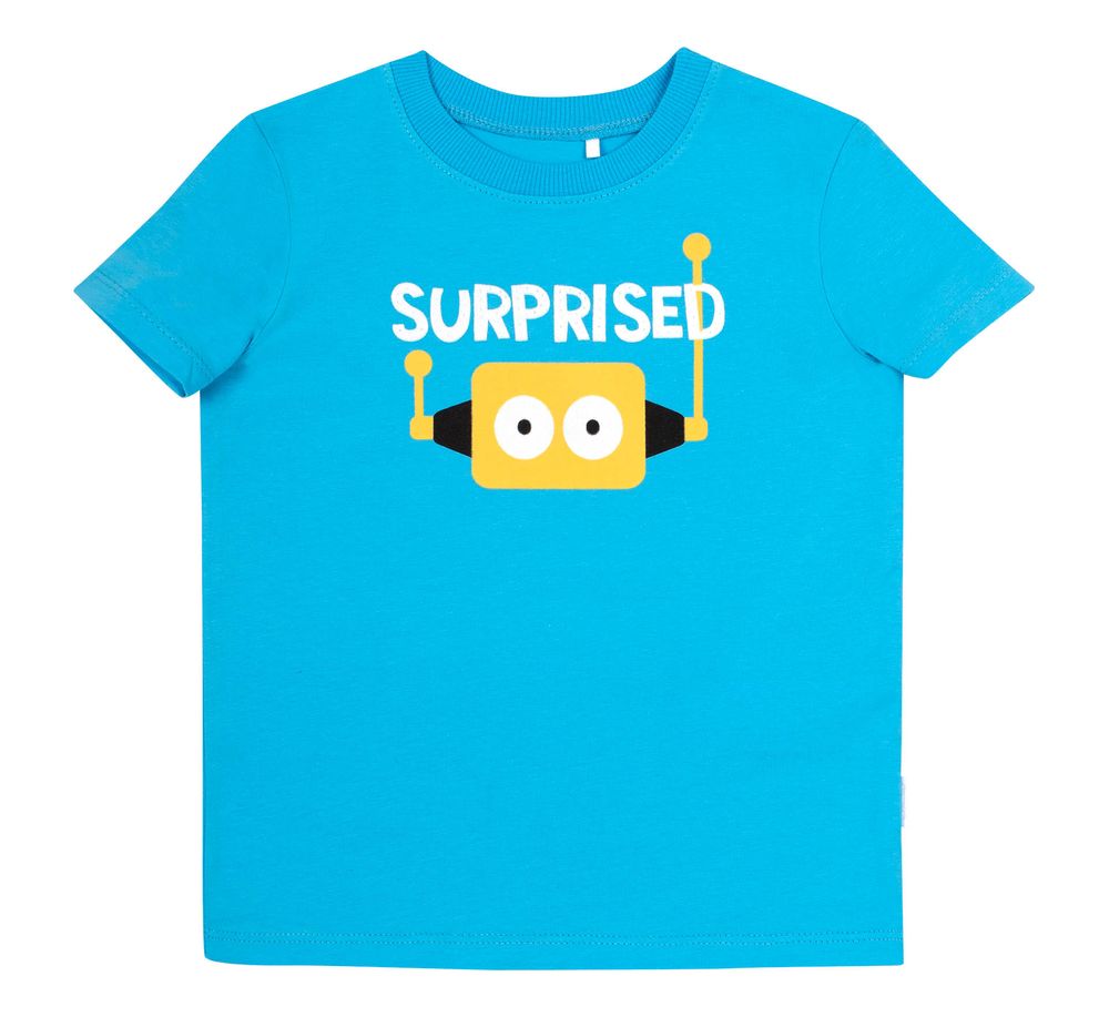 Дитяча літня футболка Surprised супрем блакитний