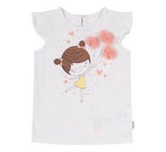 Дитяча футболка для дівчинки Кульки біла