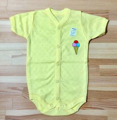 Боді для малюків у дірочку Морозиво жовтий, Жовтий, 68, Мультіріп