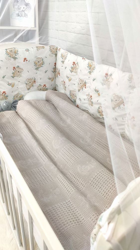 Комплект в кроватку для новорожденного Коала, с балдахином