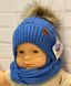 Детская шапка Шахматки на теплой хлопковой подкладке, обхват головы 40 - 42 см, Вязаное полотно