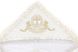 Крыжма Таинство Крещения махра белая с вышивкой серебром и золотом, Махра, Всесезонное