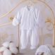 Святковий костюмчик у пологовий будинок для маловагових діток Сонечко білий інтерлок, Розмір на зріст 50 см, Інтерлок, Костюм, комплект