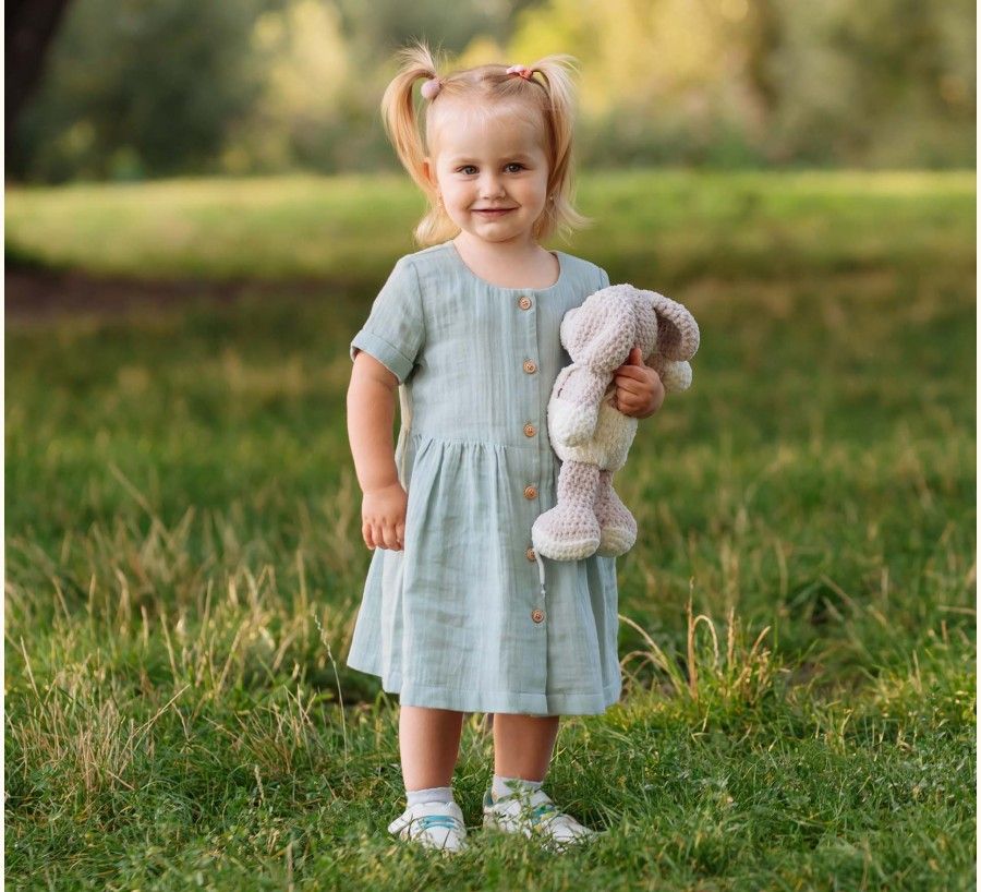 Детское платье Літній Бузок для девочки муслин, 134, Муслин