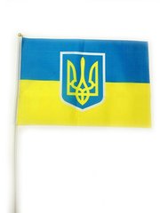 Прапорець 20х30 см Україна+тризуб
