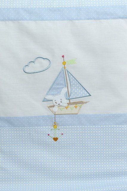 Постільний набір в ліжечко для новонародженого Морячок від ТМ Greta lux 7 предметів, без балдахіна