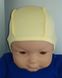 Домашняя повседневная теплая байковая шапочка на завязках 100% хлопок швами наружу для новорожденных шп 2 желтая