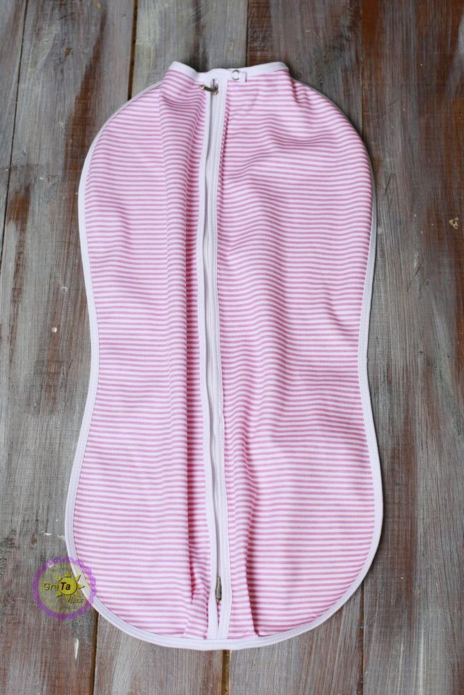 Спальна пелюшка кокон для новонароджених Рожева смужка, 62, Інтерлок