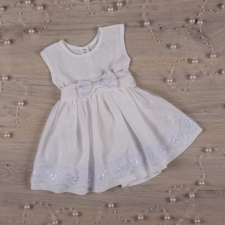 Ошатна сукня Ангеліна для малечі білий штапель
