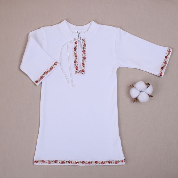 Крестильная рубашка Крістіан-2 микс цветов на выбор, 56, Интерлок, Для мальчика