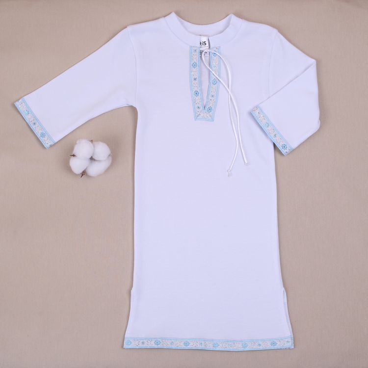 Хрестильна сорочка Крістіан-2 мікс кольорів на вибір, 56, Інтерлок, Для хлопчика