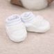 Пинетки для новорожденных Диво - 2 белый велюр, Белый, Нарядные пинетки, носочки, Велюр, 56