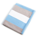 Хлопковый вязаный плед 70х90 для новорожденных голубая полоска, Вязаное полотно