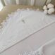 Крыжма Ажурна 100 * 100 см двойная белый велюр + трикотаж 100% хлопок для крещения новорожденных